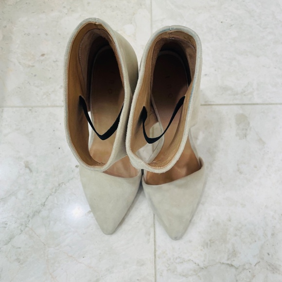 IRO {38} Booties Cream Suede Heel Pointed Toe - Picture 11 of 14